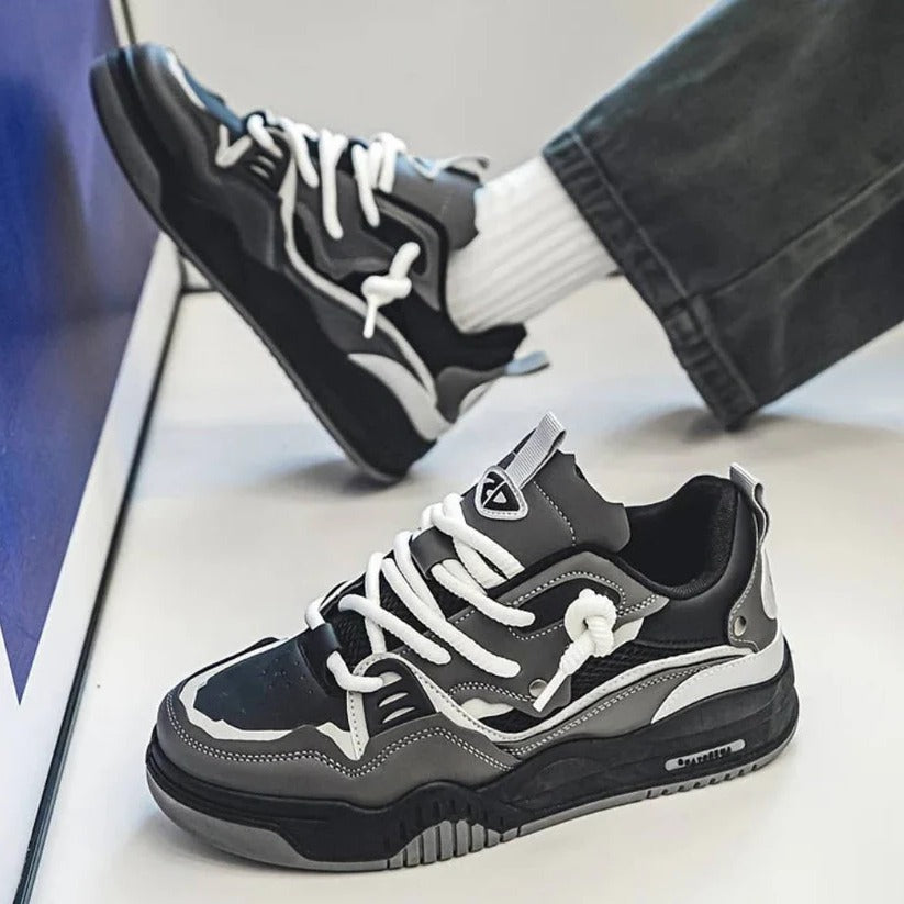 Men's Chunky Casual Sneakers with Thick Sole - Comfortable Everyday Footwear for Style and Support