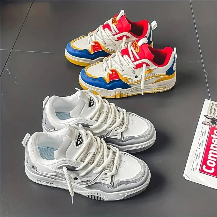 Men's Chunky Casual Sneakers with Thick Sole - Comfortable Everyday Footwear for Style and Support