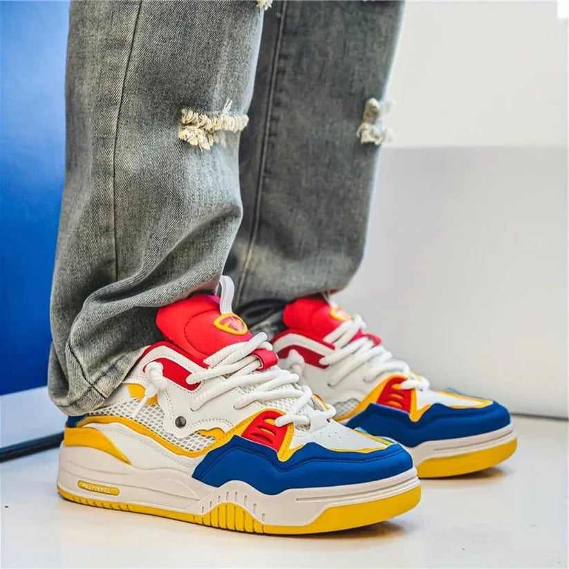 Men's Chunky Casual Sneakers with Thick Sole - Comfortable Everyday Footwear for Style and Support