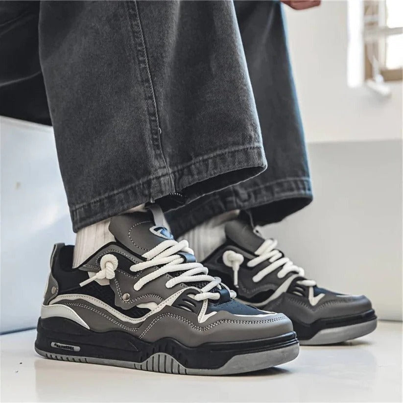 Men's Chunky Casual Sneakers with Thick Sole - Comfortable Everyday Footwear for Style and Support