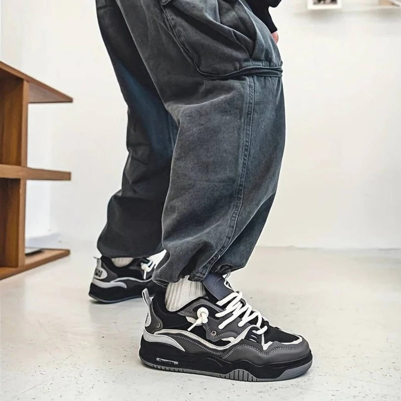 Men's Chunky Casual Sneakers with Thick Sole - Comfortable Everyday Footwear for Style and Support