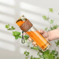 Premium Portable Glass Water Bottle with Tea Infuser, Insulated Sleeve & Leak-Proof Design – Ideal for Travel & Outdoor Use