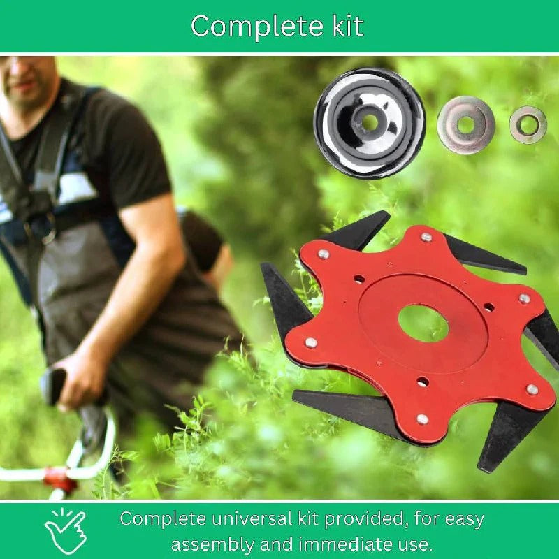 Universal Heavy Duty Brush Cutter Trimmer Head - Durable Lawn Maintenance Tool for Efficient Grass Cutting