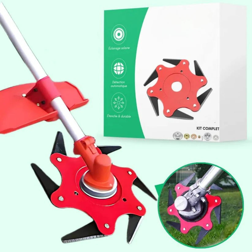 Universal Heavy Duty Brush Cutter Trimmer Head - Durable Lawn Maintenance Tool for Efficient Grass Cutting