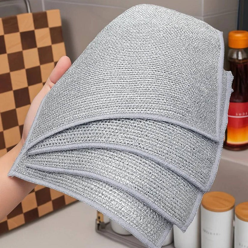 Premium Stainless Steel Reusable Cleaning Cloths - Scratch-Free Surface Scrubbing & Streak-Free Shine