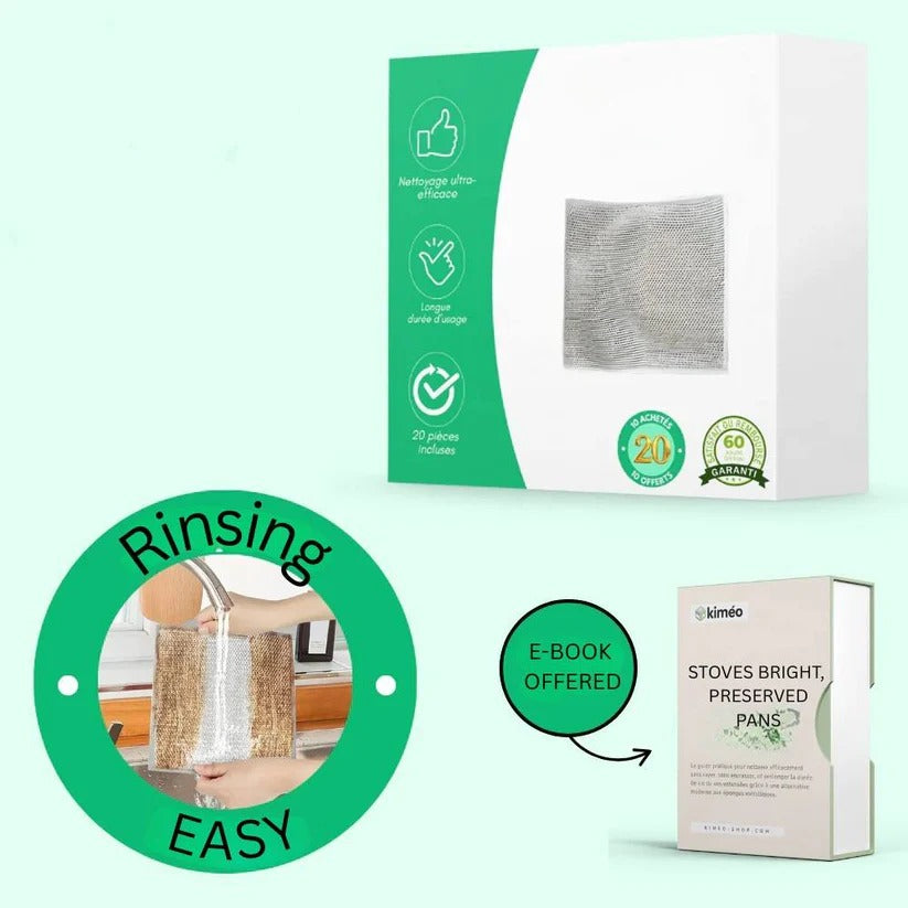 Premium Stainless Steel Reusable Cleaning Cloths - Scratch-Free Surface Scrubbing & Streak-Free Shine