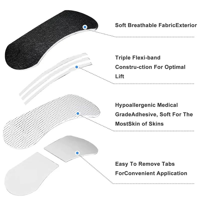 Triple Layer Nasal Strips for Enhanced Nighttime Breathing Support - Comfortable, Effective Sleep Aid