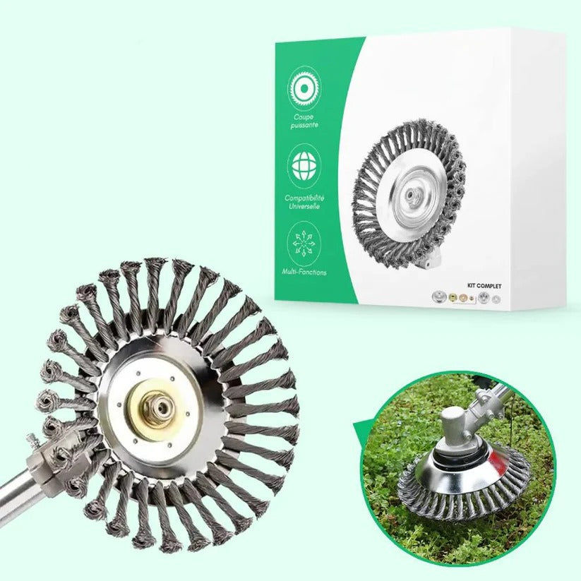 Hardened Steel Weed Trimmer Cutting Head - Precision Lawn Edging Tool for Clean Cuts