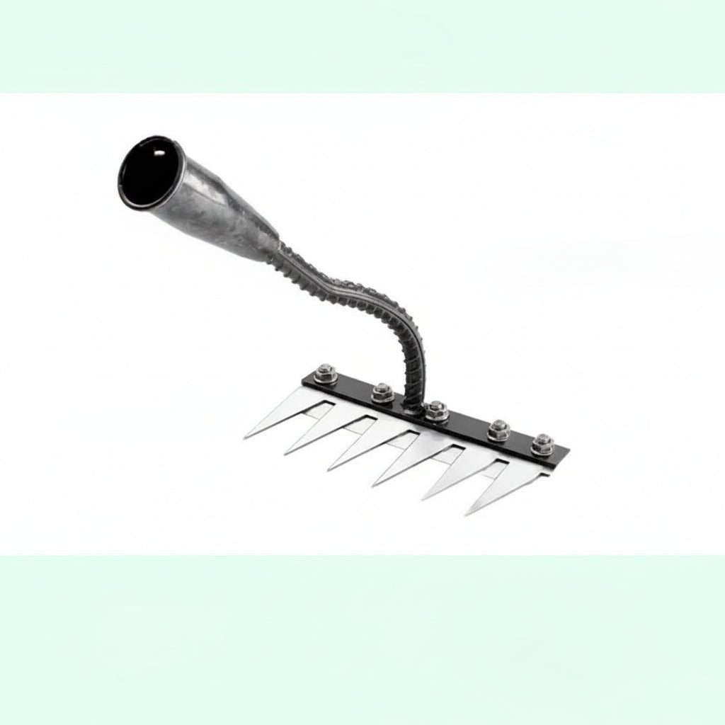 Heavy-Duty Steel Garden Rake for Efficient Weed Removal & Soil Maintenance - Durable Gardening Tool