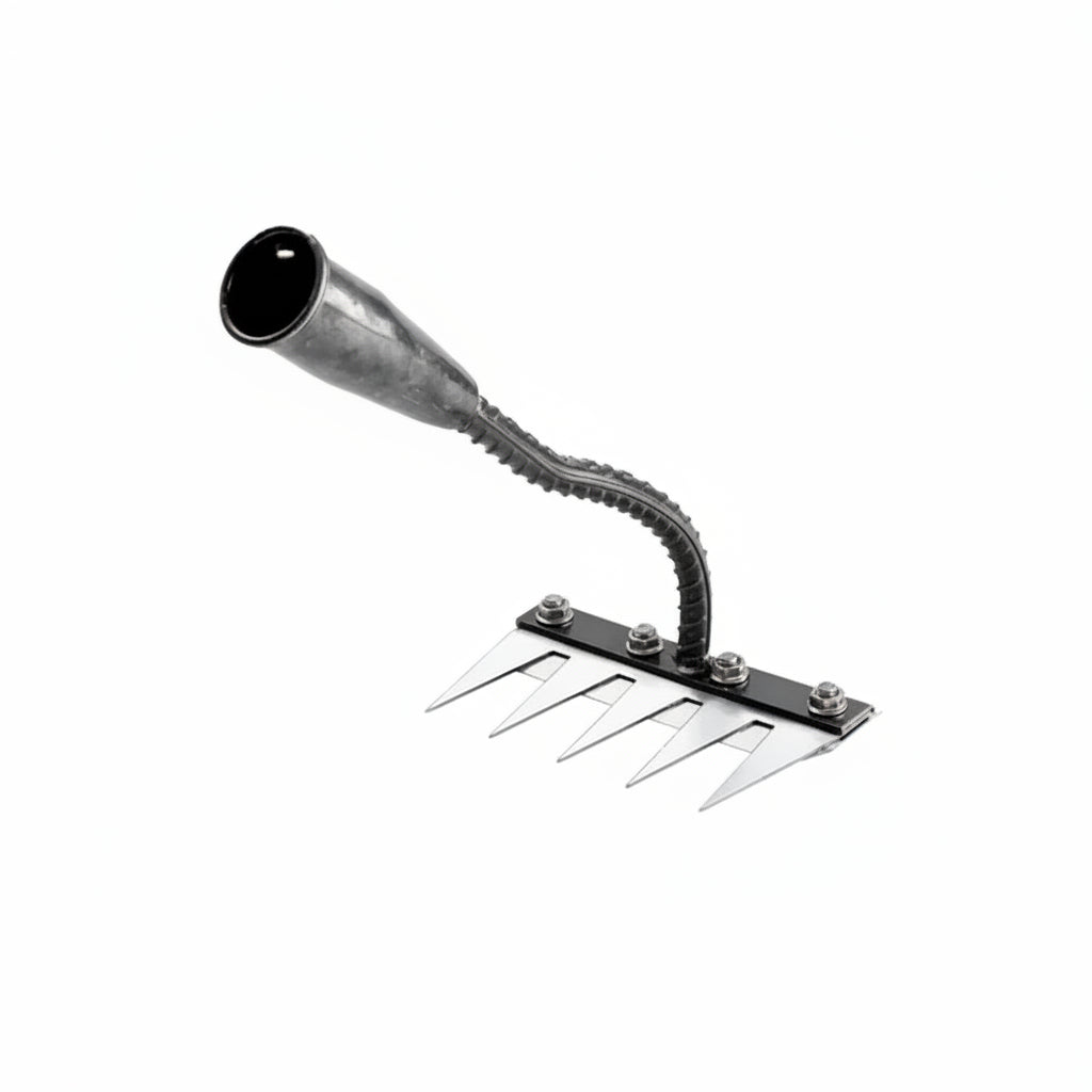 Heavy-Duty Steel Garden Rake for Efficient Weed Removal & Soil Maintenance - Durable Gardening Tool