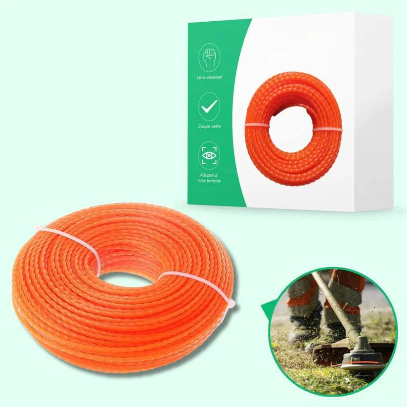 Durable Twisted Nylon Trimmer Line for Efficient Garden & Lawn Maintenance - Heavy-Duty Weed Eater String