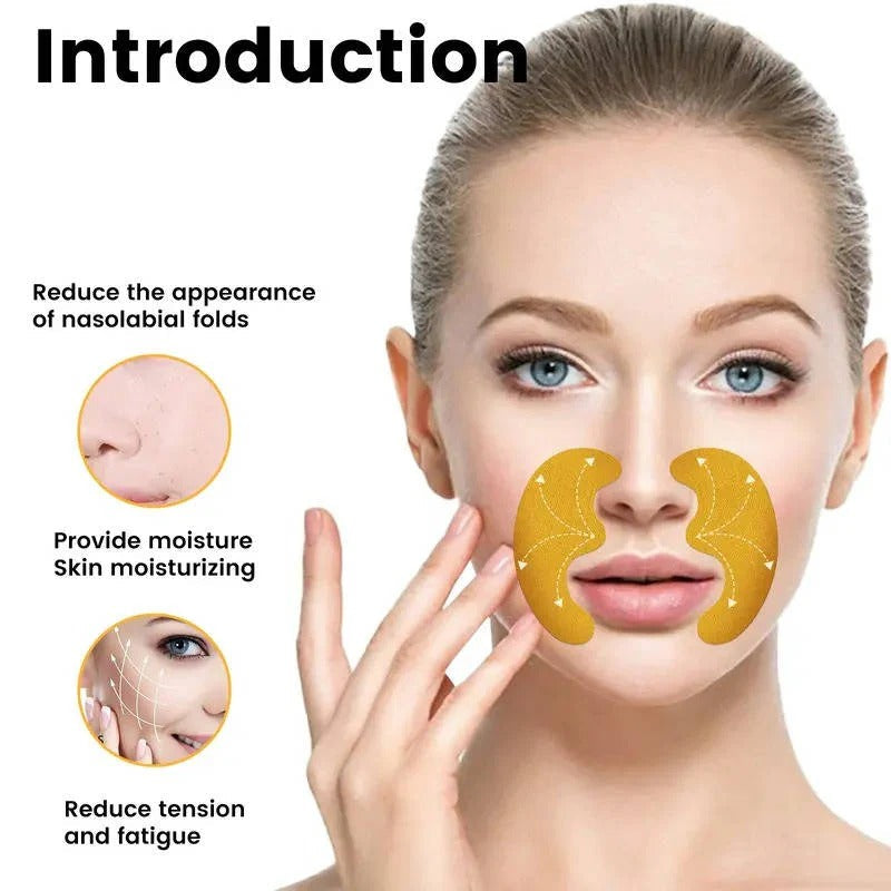 Hydrating Face Patches for Smile Lines & Forehead Wrinkles - 10 Pack | Anti-Aging Moisturizing Treatment