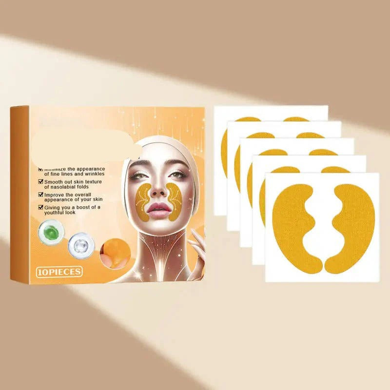 Hydrating Face Patches for Smile Lines & Forehead Wrinkles - 10 Pack | Anti-Aging Moisturizing Treatment