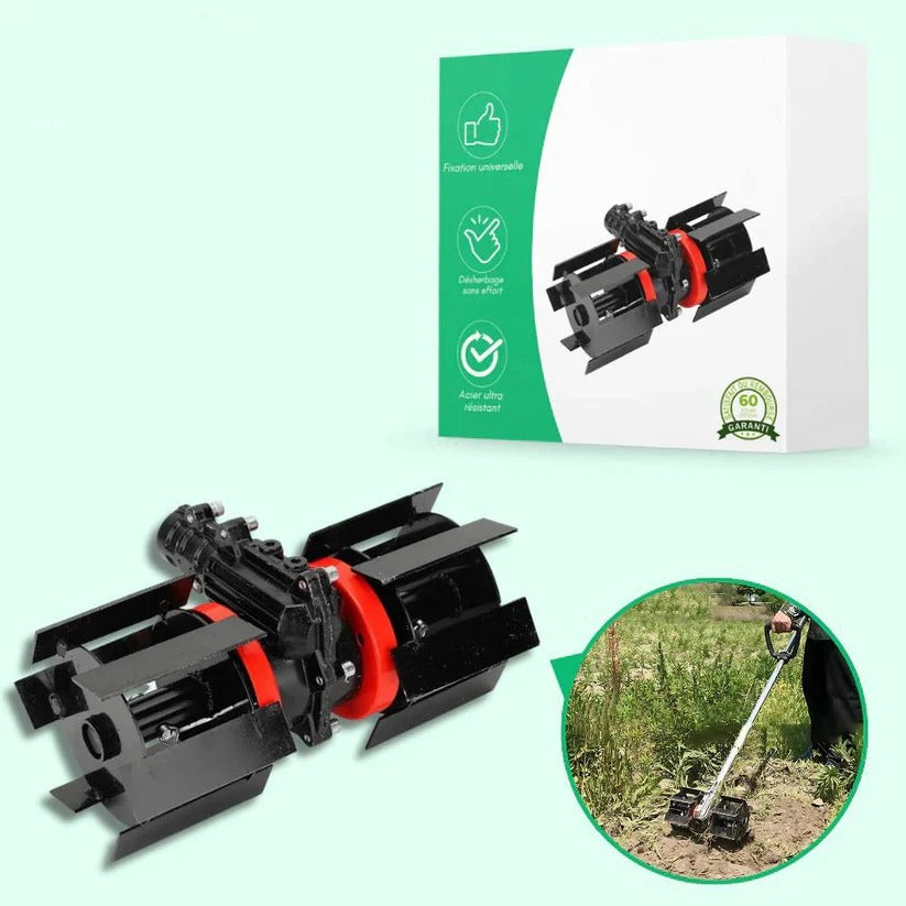 Effortless Rolling Weeding Wheel Tool - Garden Weed Removal & Maintenance Solution