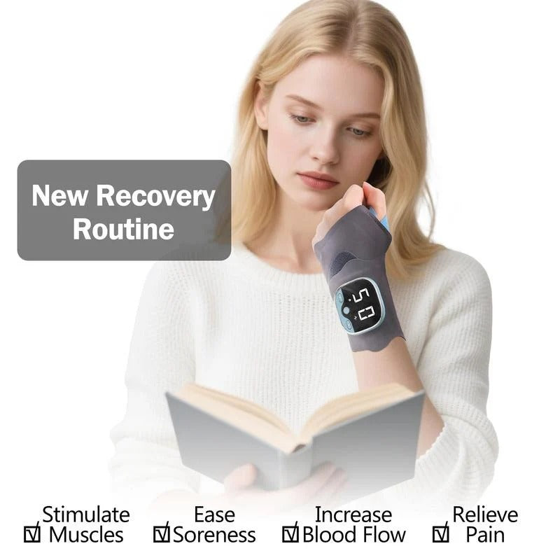 5-Mode Heated Electric Hand Massage Device with Adjustable Intensity - Ultimate Relaxation & Pain Relief