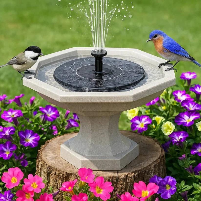 Solar Powered Mini Water Fountain - Perfect for Garden & Outdoor Decor | Eco-Friendly Water Feature