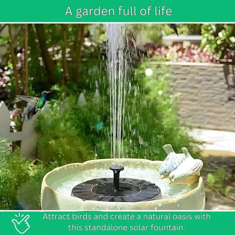 Solar Powered Mini Water Fountain - Perfect for Garden & Outdoor Decor | Eco-Friendly Water Feature