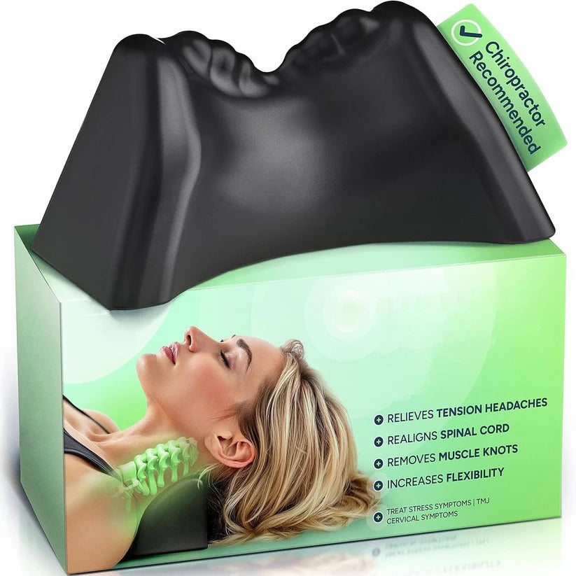 Ergonomic Contoured Memory Foam Cervical Neck Pillow with Removable & Washable Cover for Ultimate Neck Support