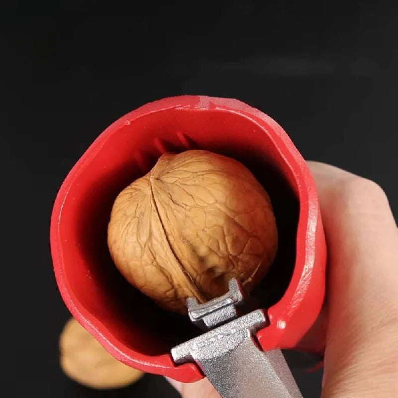 Premium Zinc Alloy Lever Nutcracker for Walnuts, Almonds & Hazelnuts - Ergonomic Easy Grip Handle