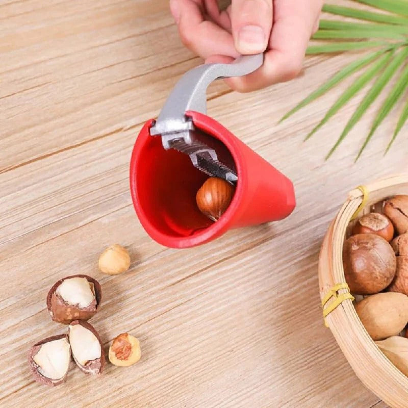 Premium Zinc Alloy Lever Nutcracker for Walnuts, Almonds & Hazelnuts - Ergonomic Easy Grip Handle