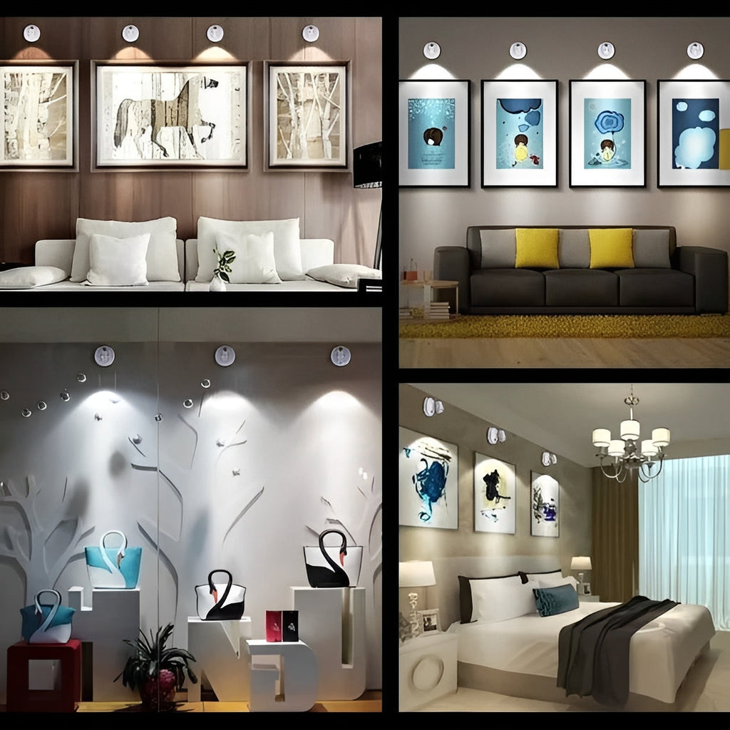 Rechargeable Wireless LED Spotlight - Warm Ambient Glow for Indoor & Outdoor Use