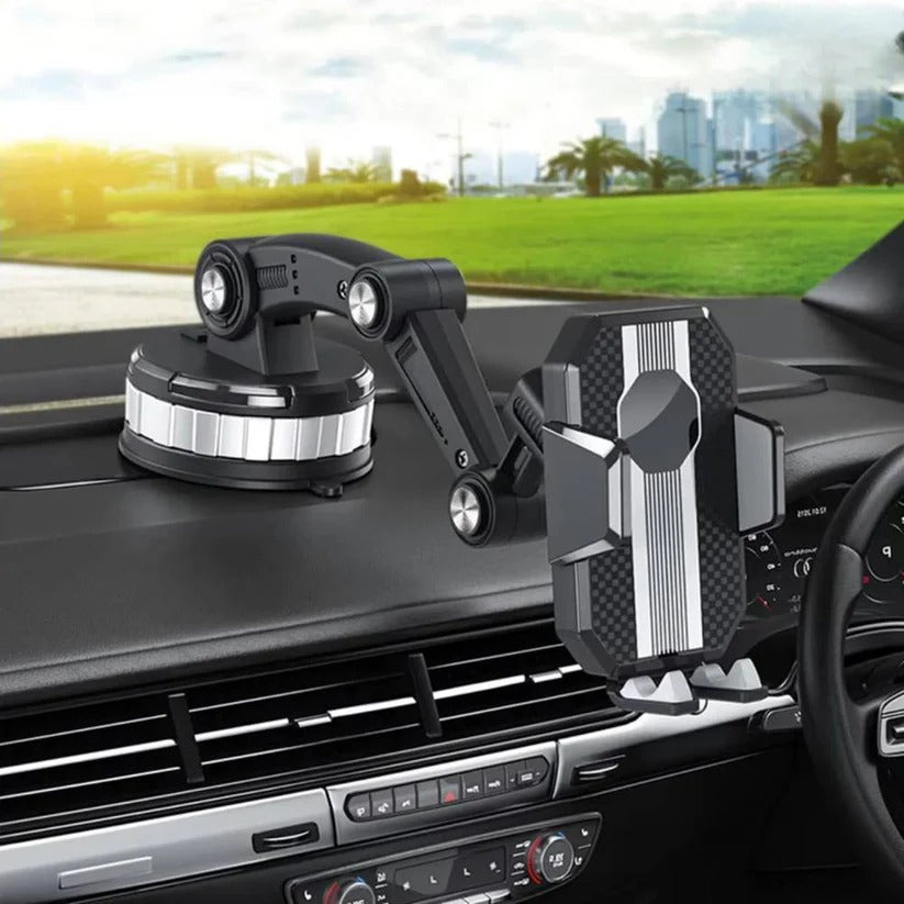 360° Rotating Car Phone Holder with Strong Suction Cup Base - Universal Compatibility & Adjustable Viewing Angle