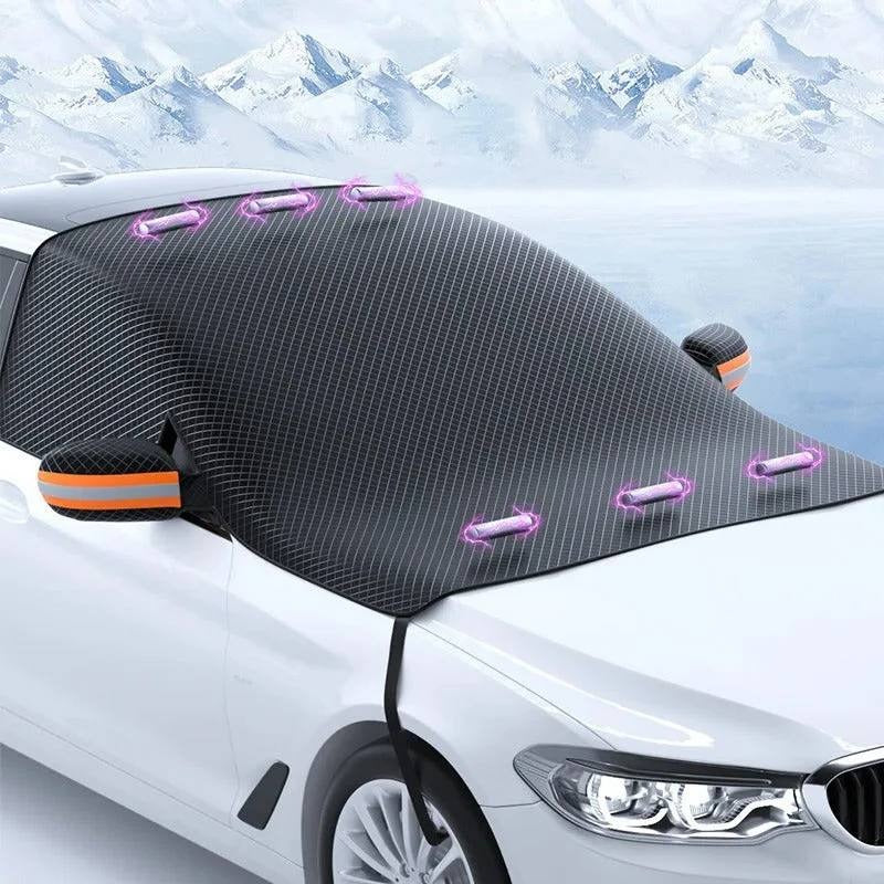 Premium Waterproof Magnetic Car Windshield Cover - Heavy-Duty Protection Against Snow, Ice, and Frost
