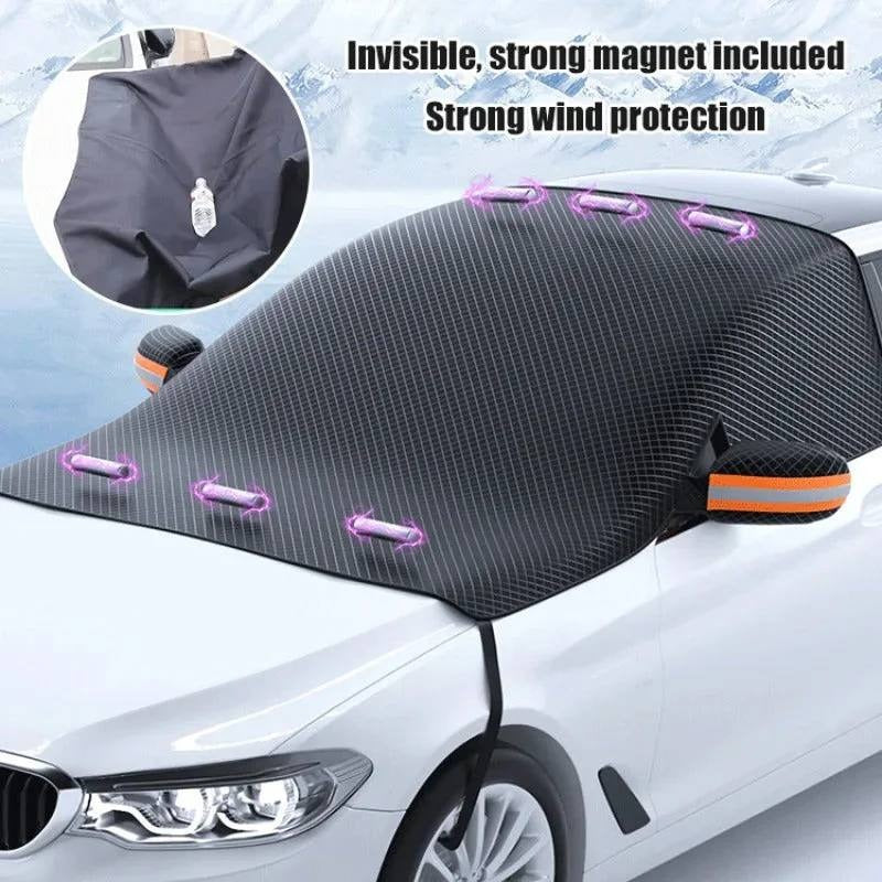 Premium Waterproof Magnetic Car Windshield Cover - Heavy-Duty Protection Against Snow, Ice, and Frost