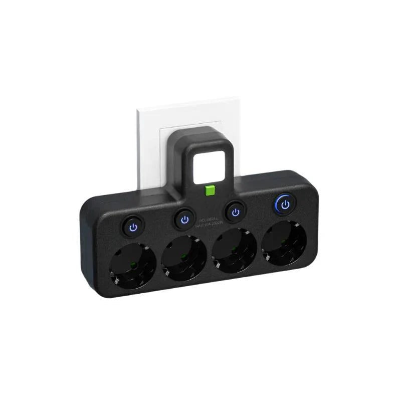 Multi-Outlet Power Strip with 4 USB Ports & USB-C | 2500W Surge Protection | Smart Charging Station for Home & Office