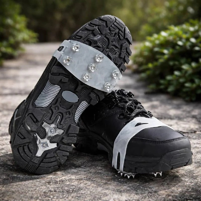 Winter Walking Slip-Resistant Ice Traction Cleats with Durable Steel Spikes for Maximum Grip