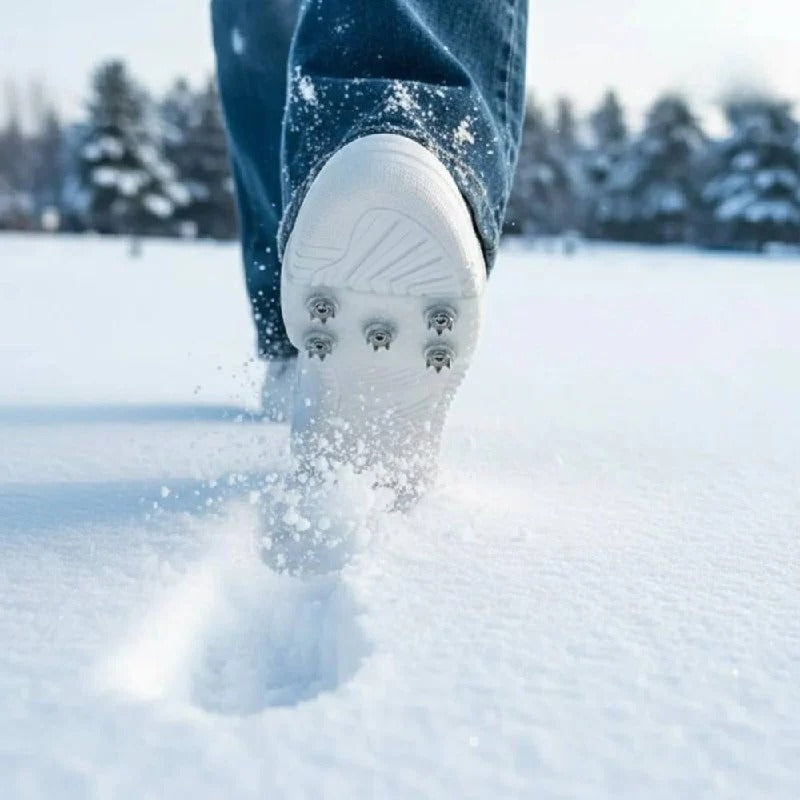 Winter Walking Slip-Resistant Ice Traction Cleats with Durable Steel Spikes for Maximum Grip