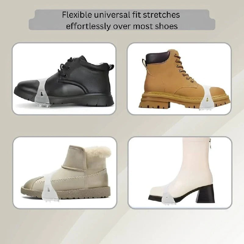 Winter Walking Slip-Resistant Ice Traction Cleats with Durable Steel Spikes for Maximum Grip