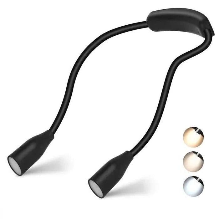 Flexible Rechargeable LED Neck Light - Hands-Free Reading Lamp for Comfortable Illumination