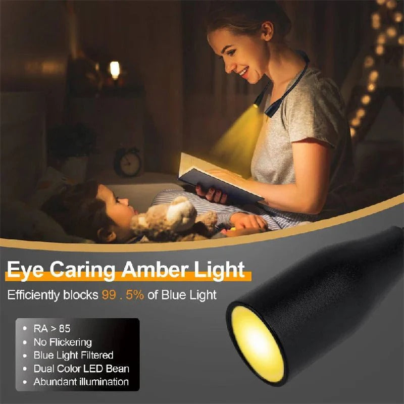 Flexible Rechargeable LED Neck Light - Hands-Free Reading Lamp for Comfortable Illumination