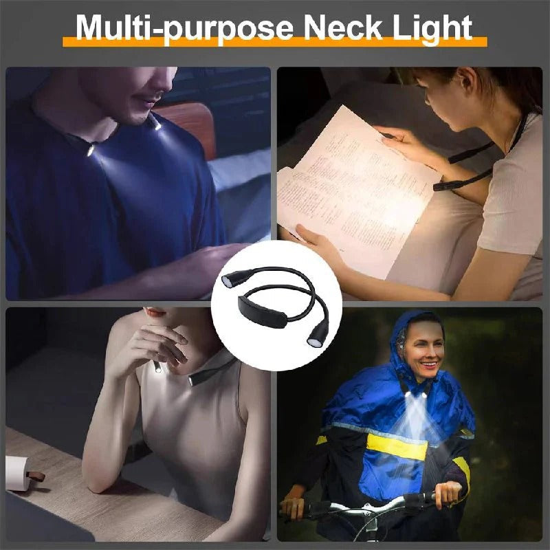 Flexible Rechargeable LED Neck Light - Hands-Free Reading Lamp for Comfortable Illumination