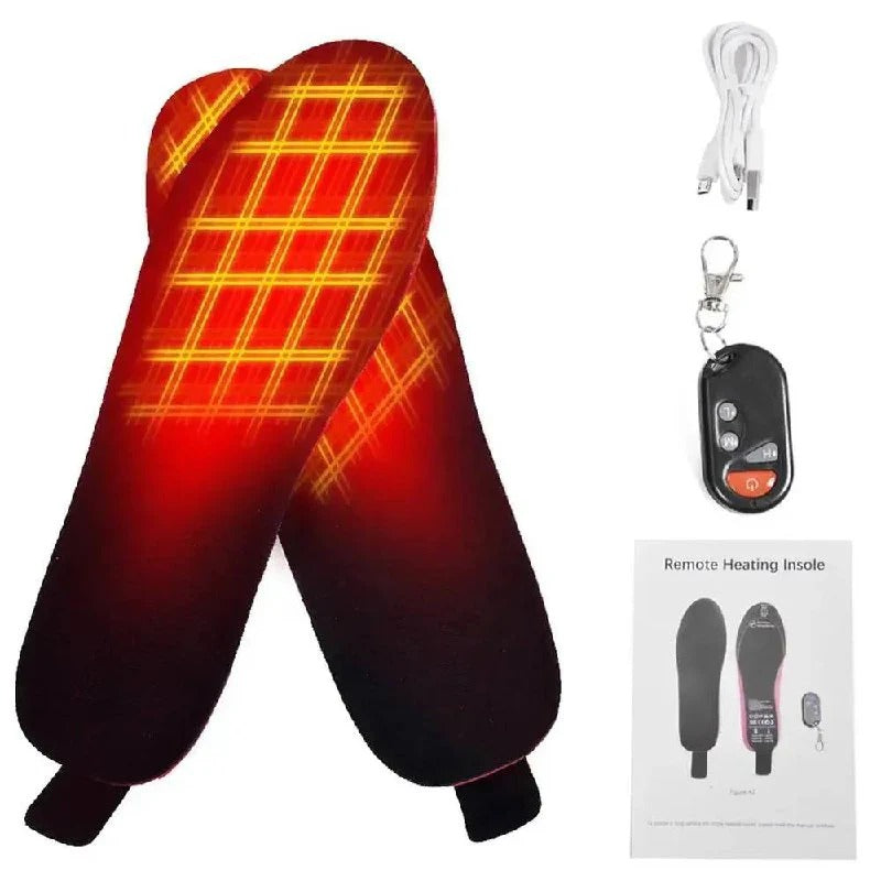 Adjustable Heated Foot Insoles - Unisex Battery-Powered, Custom Fit with Multiple Heat Settings