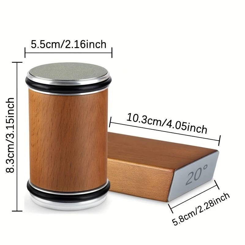 Dual Angle Diamond Knife Sharpening Stone Set - 15° & 20° Magnetic Holder for Precision Sharpening