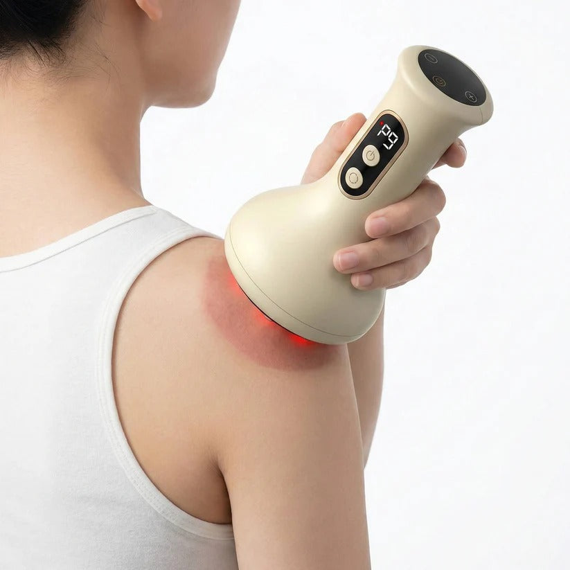 Electric Vacuum Cupping Massage Device with Heat Therapy & LED Display - Pain Relief & Relaxation