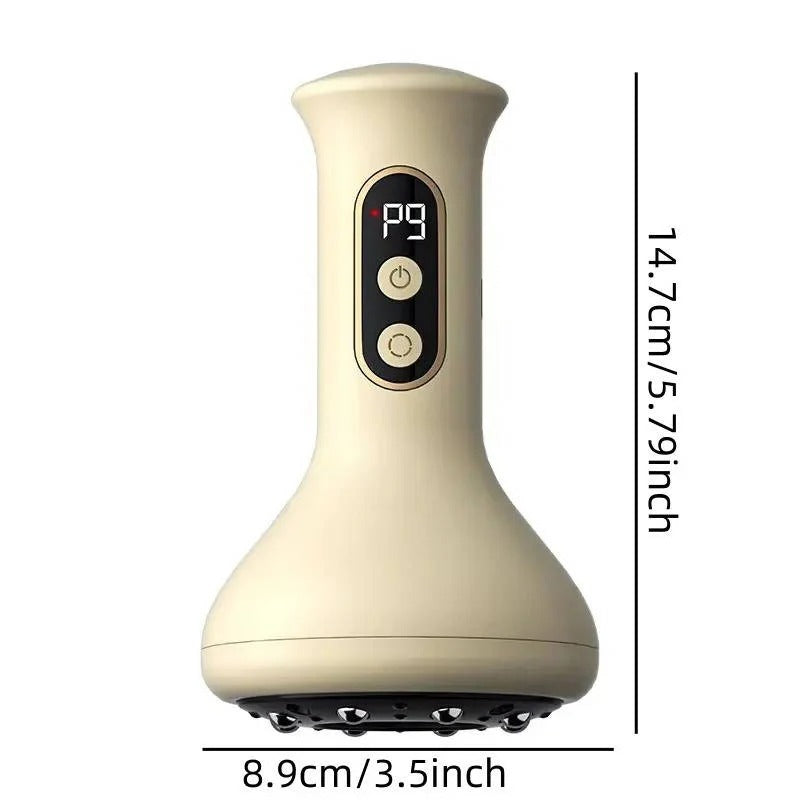 Electric Vacuum Cupping Massage Device with Heat Therapy & LED Display - Pain Relief & Relaxation