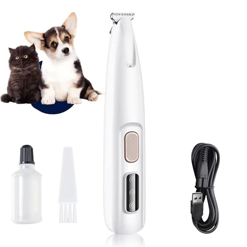 Rechargeable Cordless Pet Grooming Trimmer with LED Light & Durable Ceramic Blade - Ideal for Dogs & Cats