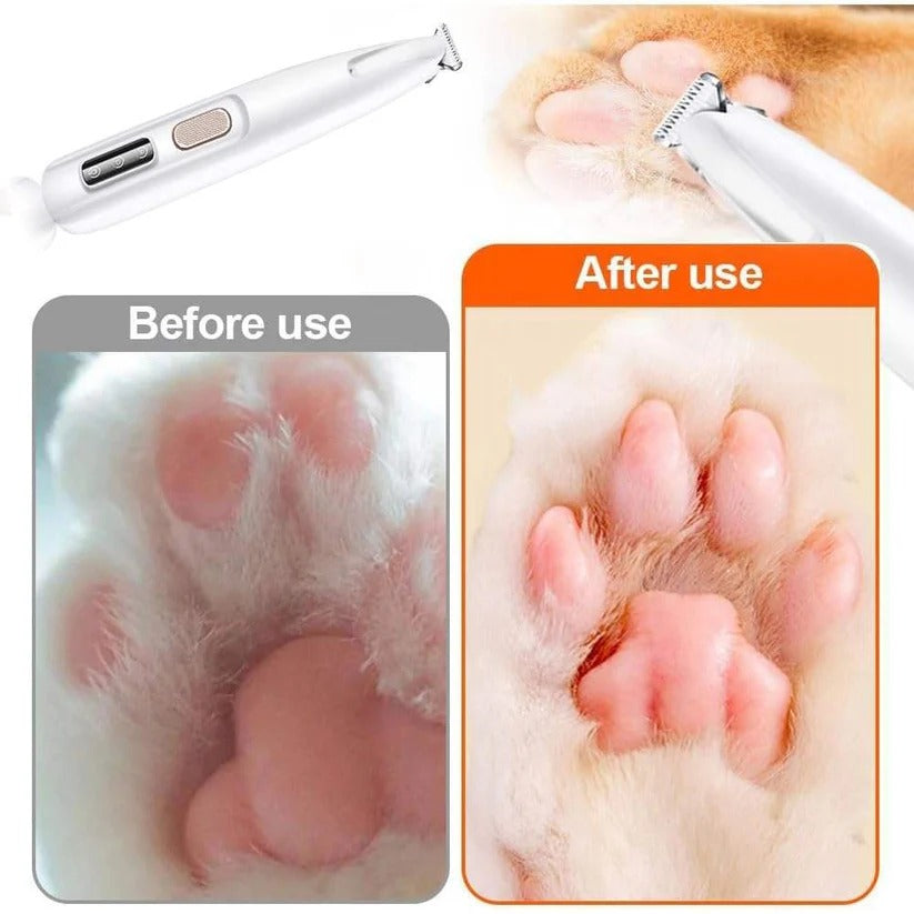 Rechargeable Cordless Pet Grooming Trimmer with LED Light & Durable Ceramic Blade - Ideal for Dogs & Cats