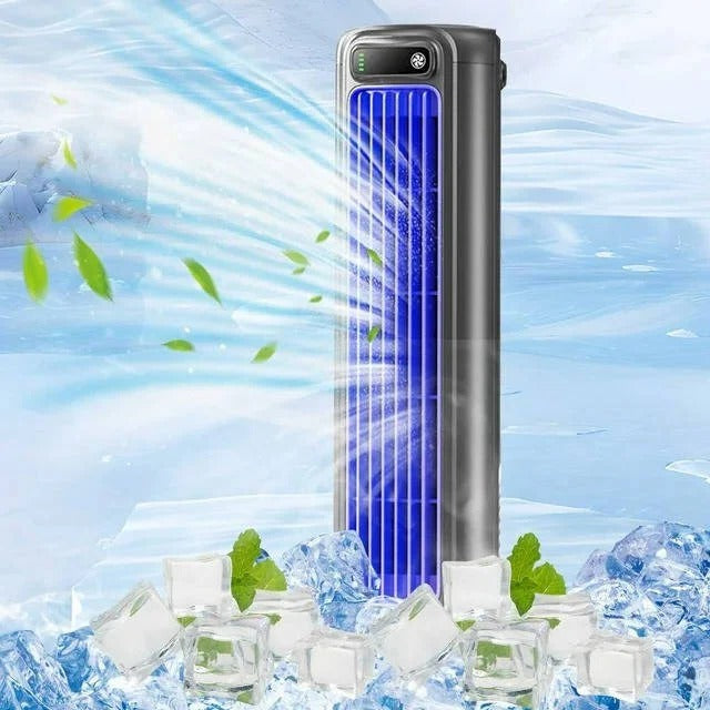 3-Speed Portable Desktop Air Cooler Fan - 2000mAh Battery, Wall Mountable, Ideal for Home & Office Use