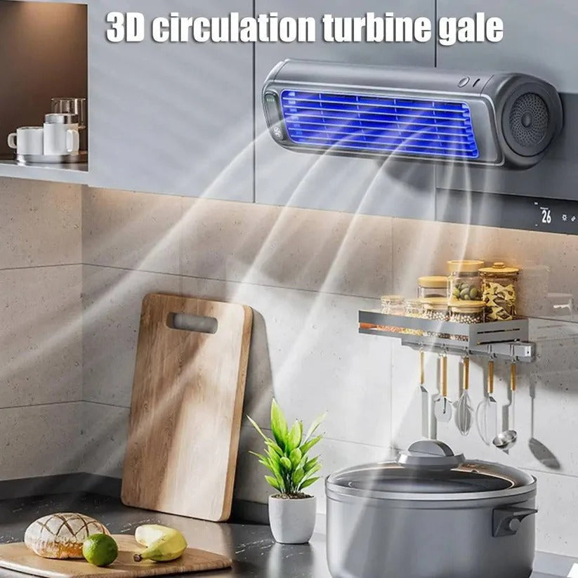3-Speed Portable Desktop Air Cooler Fan - 2000mAh Battery, Wall Mountable, Ideal for Home & Office Use