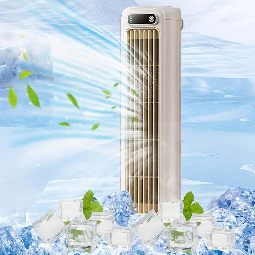 3-Speed Portable Desktop Air Cooler Fan - 2000mAh Battery, Wall Mountable, Ideal for Home & Office Use