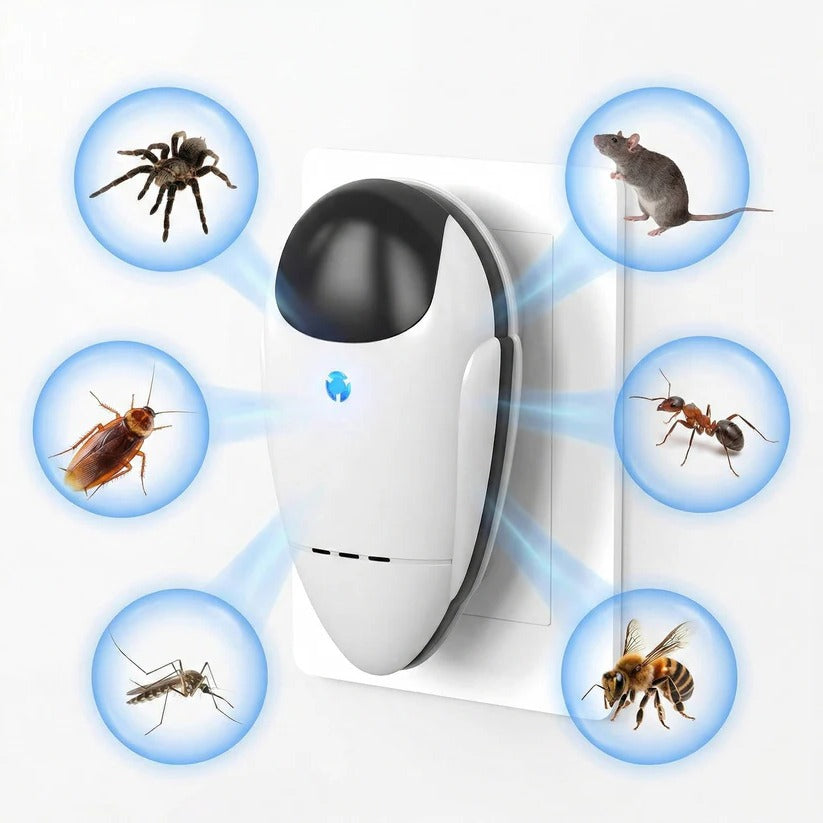 4-Pack Plug-In Ultrasonic Pest Control Devices for Home - Effective, Safe & Eco-Friendly Solution