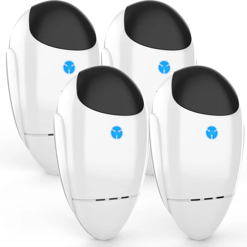 4-Pack Plug-In Ultrasonic Pest Control Devices for Home - Effective, Safe & Eco-Friendly Solution