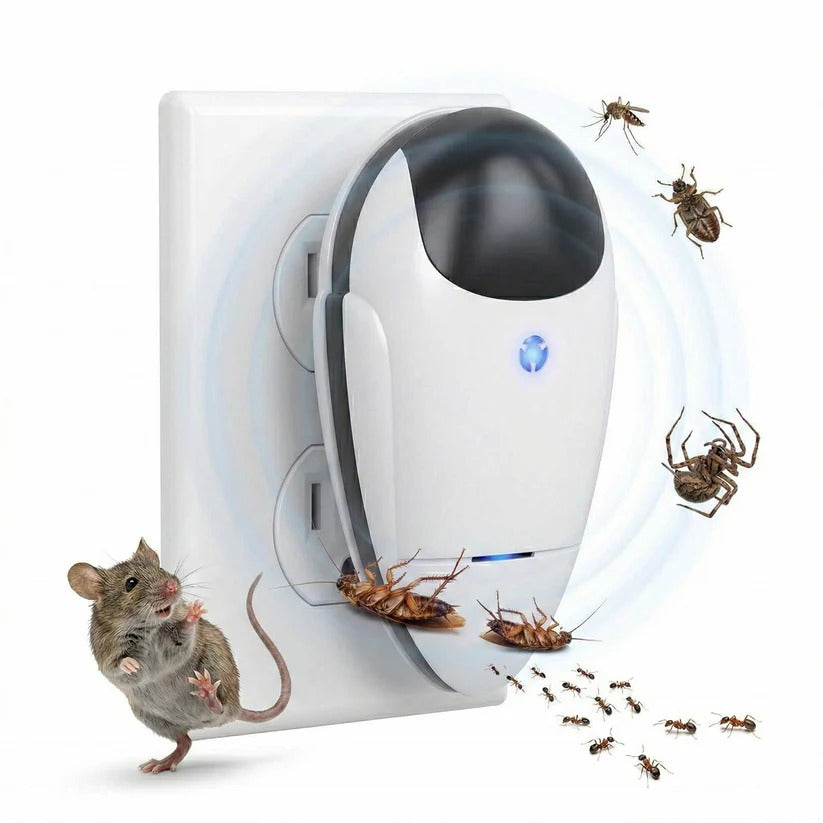 4-Pack Plug-In Ultrasonic Pest Control Devices for Home - Effective, Safe & Eco-Friendly Solution