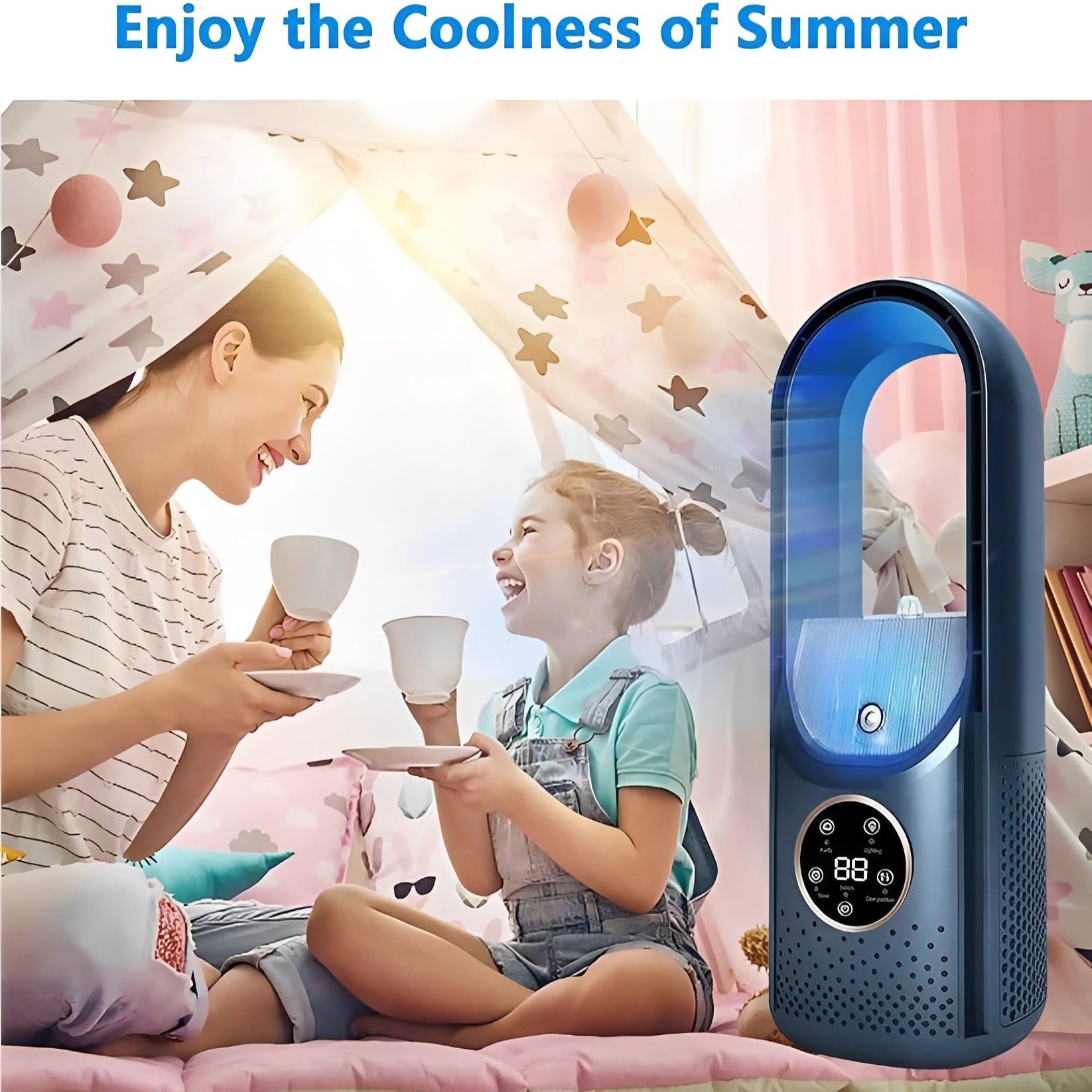 3-in-1 Portable Air Cooling Fan with Humidifier & Energy-Efficient DC Brushless Motor - Ideal for Home & Office