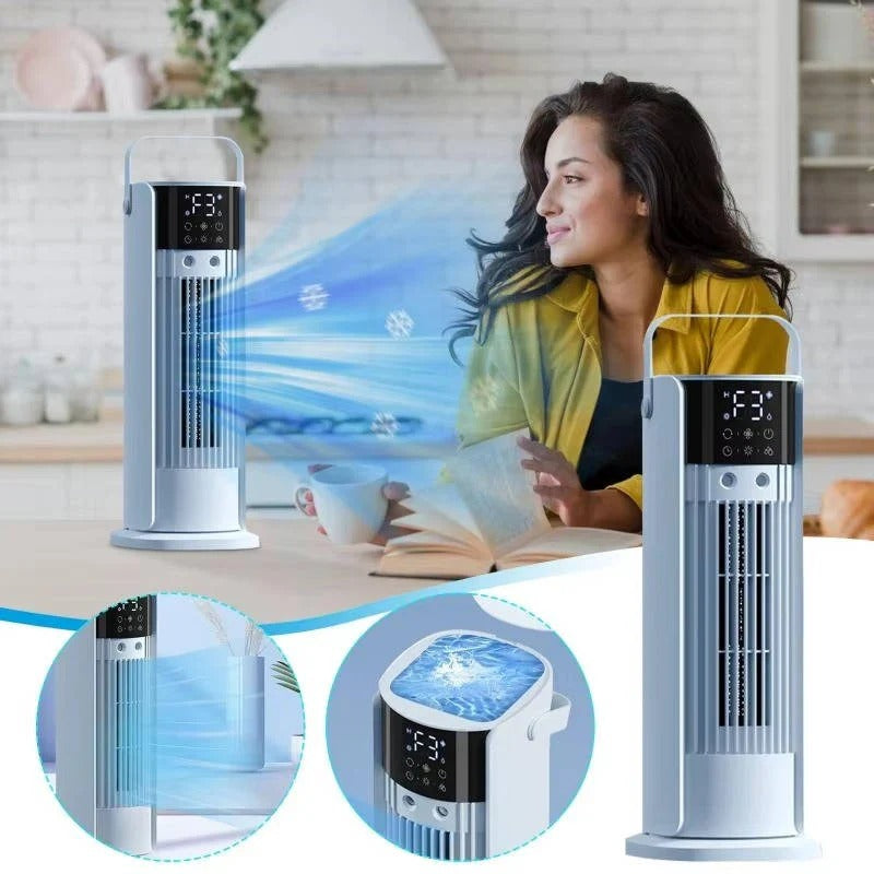 Portable Freestanding Air Cooler Fan with Mist Function & Digital Display - Ideal for Indoor Use