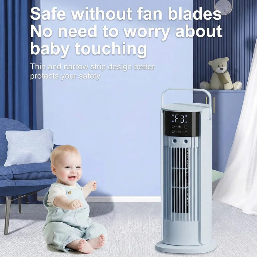 Portable Freestanding Air Cooler Fan with Mist Function & Digital Display - Ideal for Indoor Use